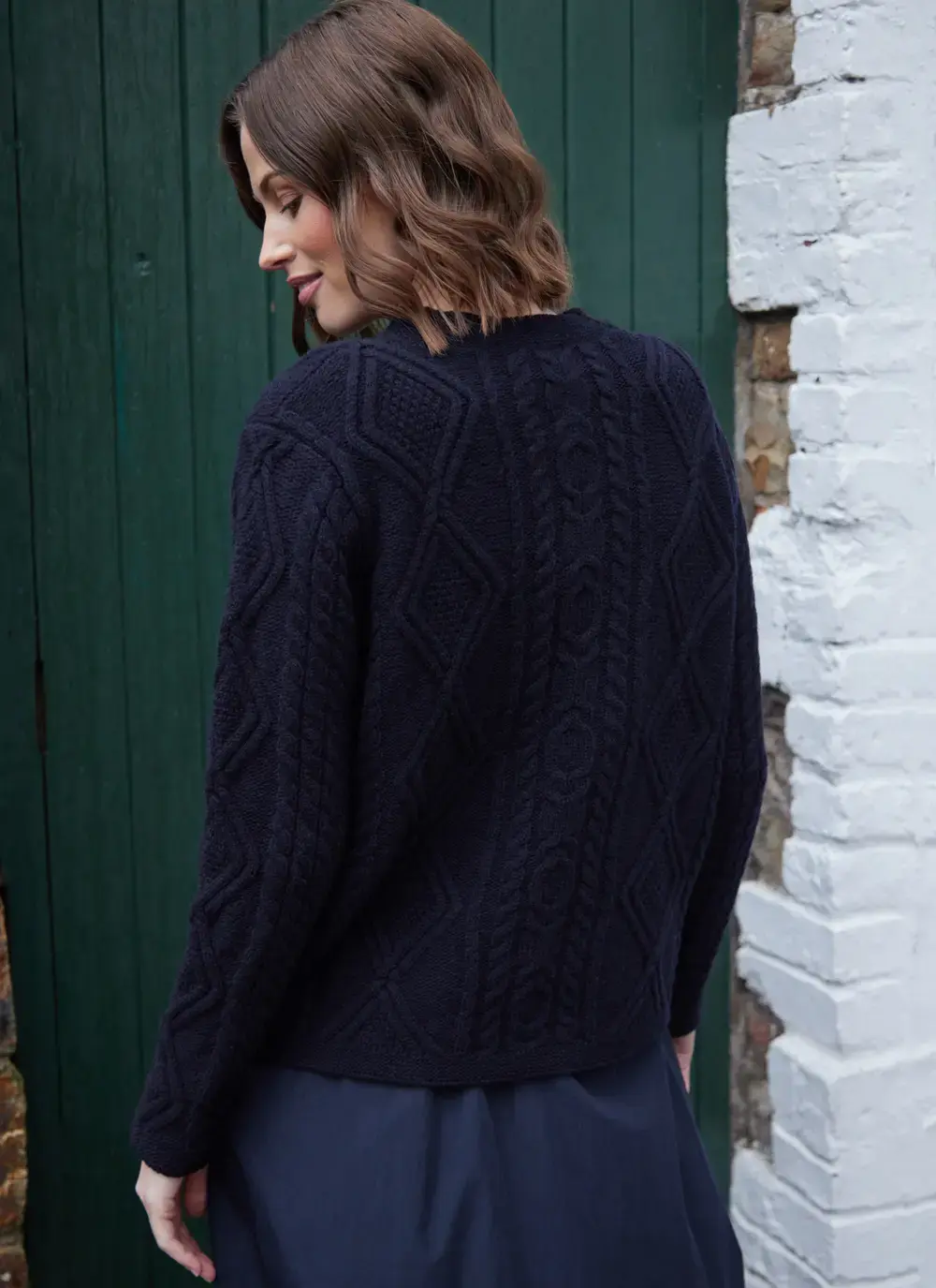 Emily Lambswool Aran Crew Neck Sweater