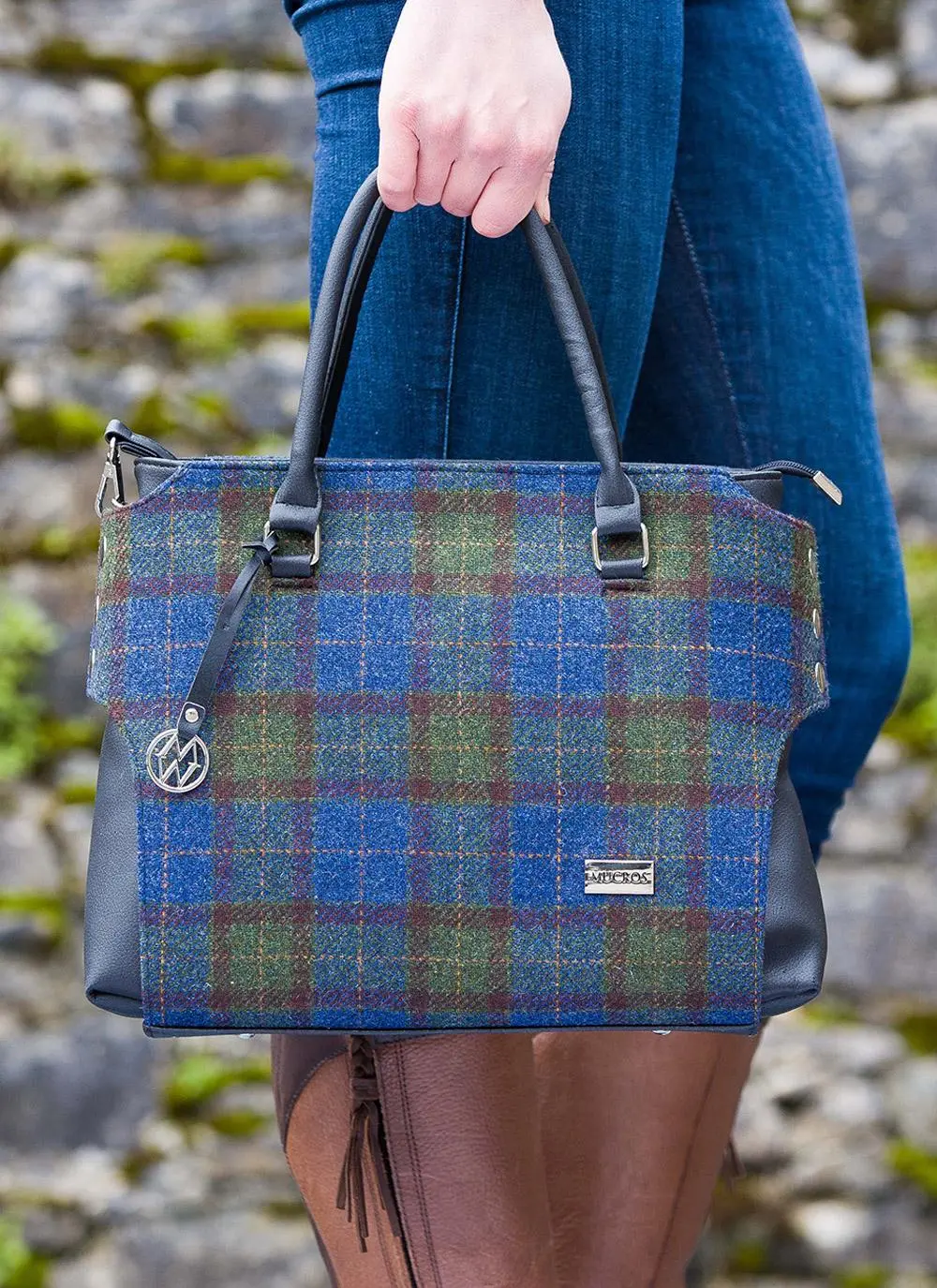 Emily Plaid Tweed Handbag