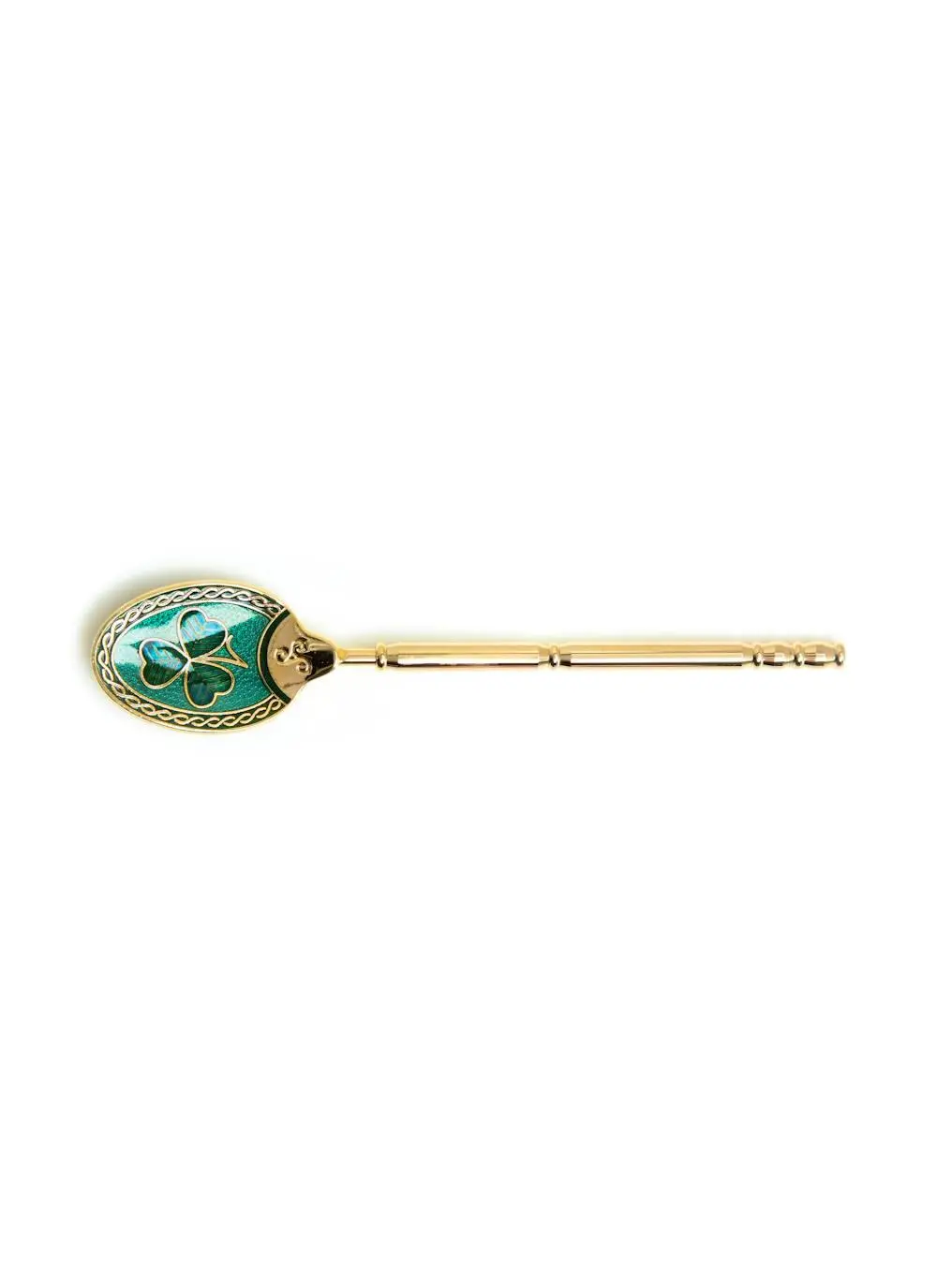 Green & Aqua Shamrock Teaspoon