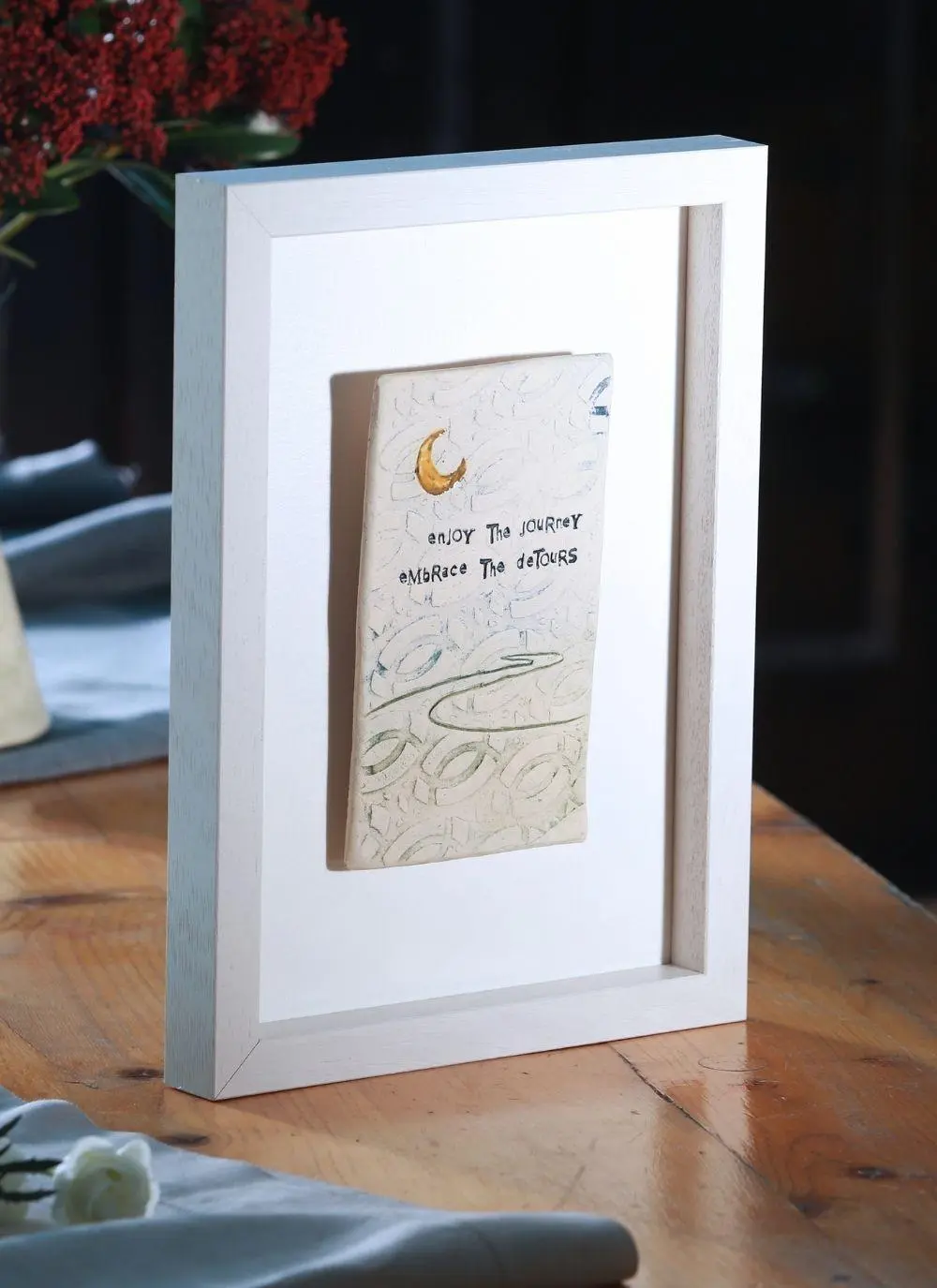Enjoy The Journey Embrace The Detours Framed Tile