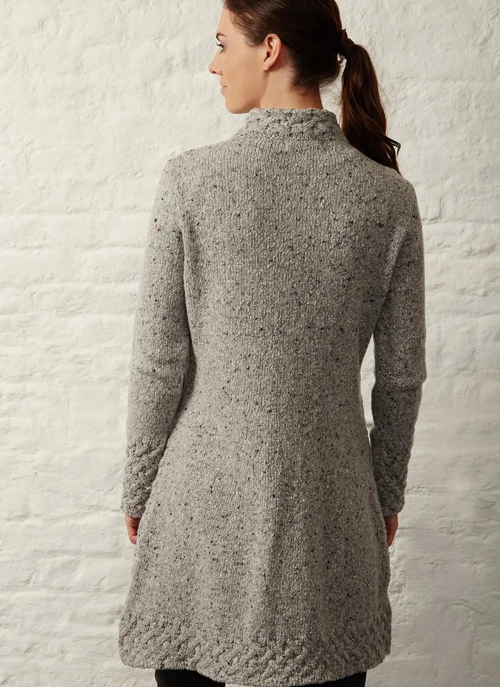 Ennis Wool Cashmere Trellis Aran Coat