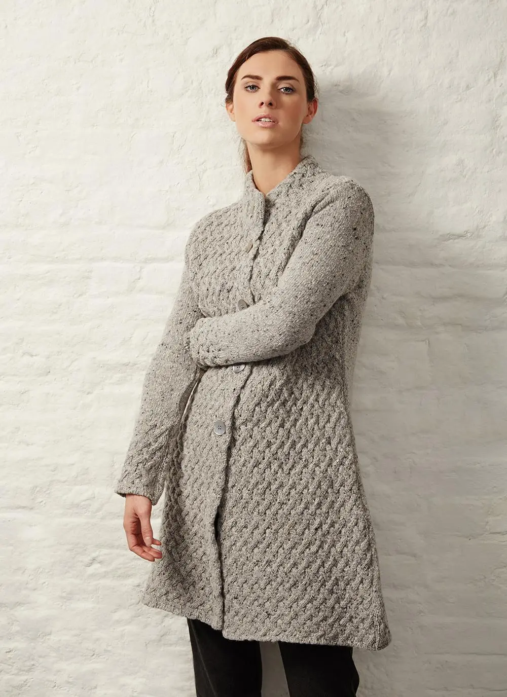 Ennis Wool Cashmere Trellis Aran Coat