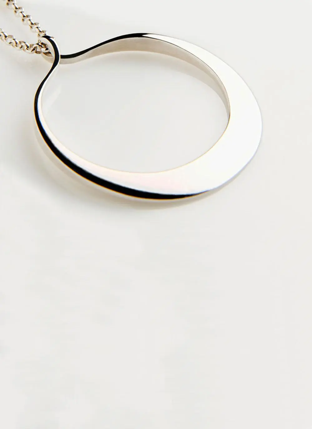 Large Sterling Silver Pendant with 35 Inch Chain