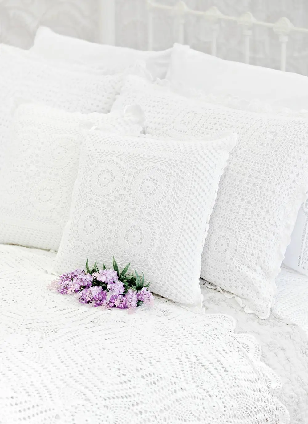 Crochet Cushion Covers 18'' X 18'' Set of 2