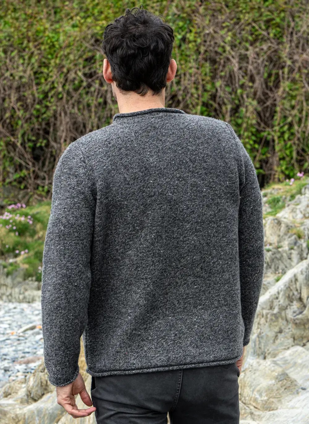 Fisherman Wool Cashmere Roll Neck Sweater