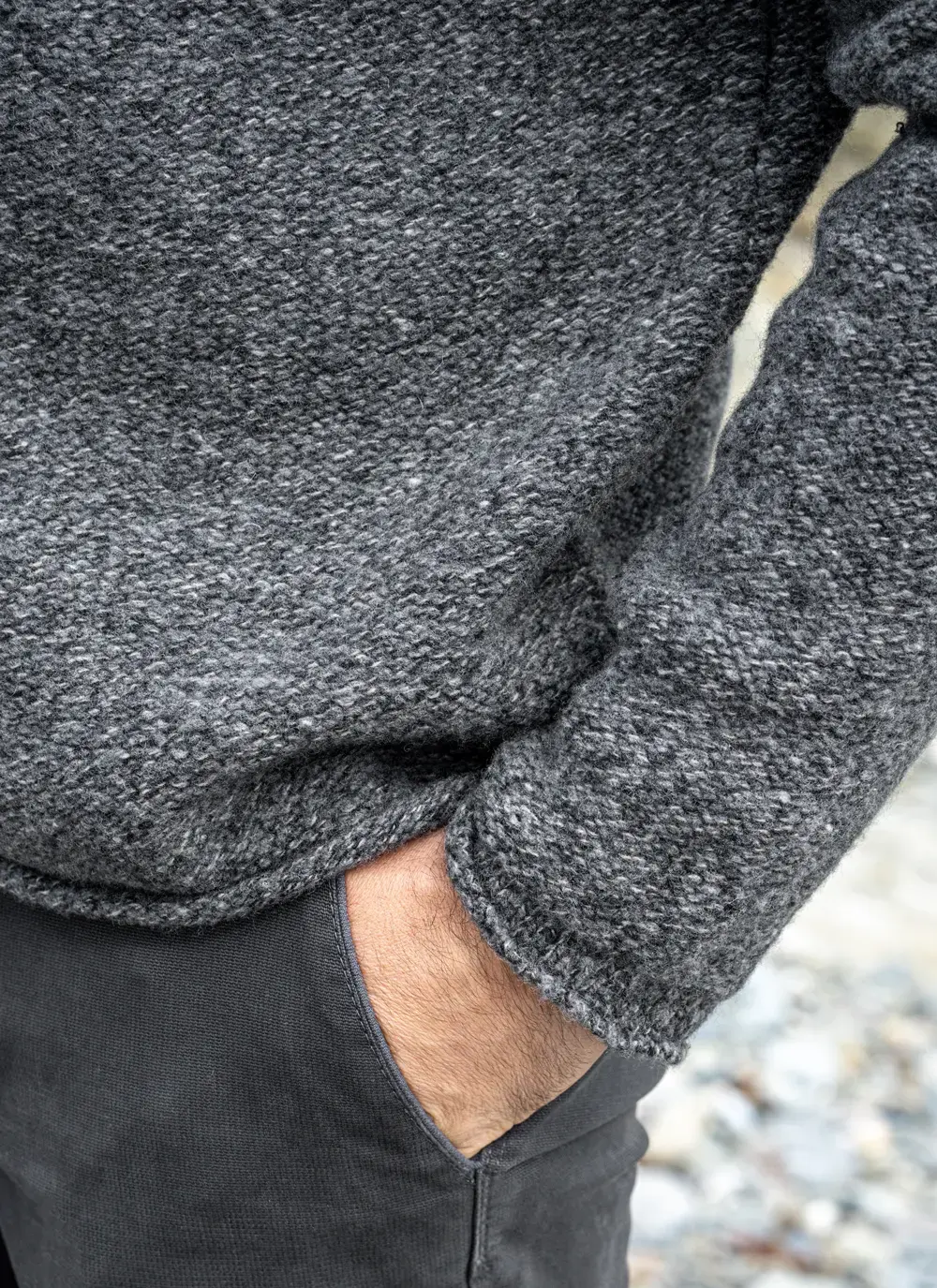 Fisherman Wool Cashmere Roll Neck Sweater