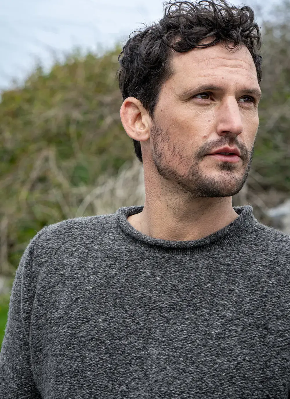 Fisherman Wool Cashmere Roll Neck Sweater