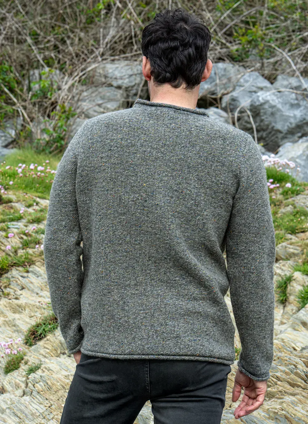 Wool Cashmere Roll Neck Sweater