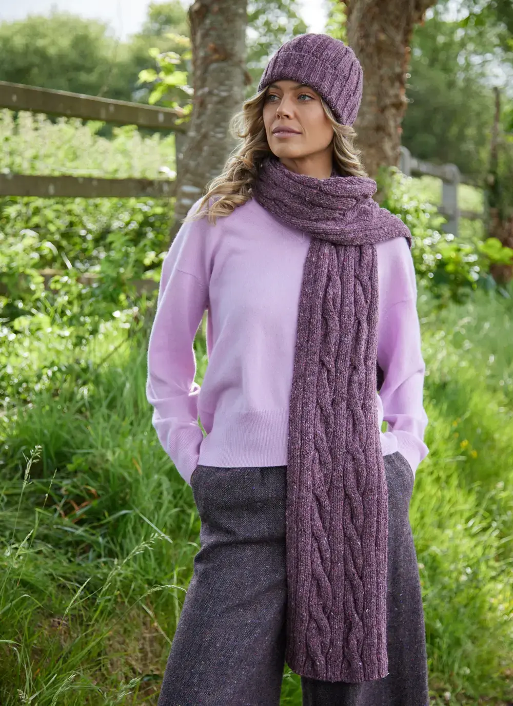 Fisherman Donegal Cable Scarf