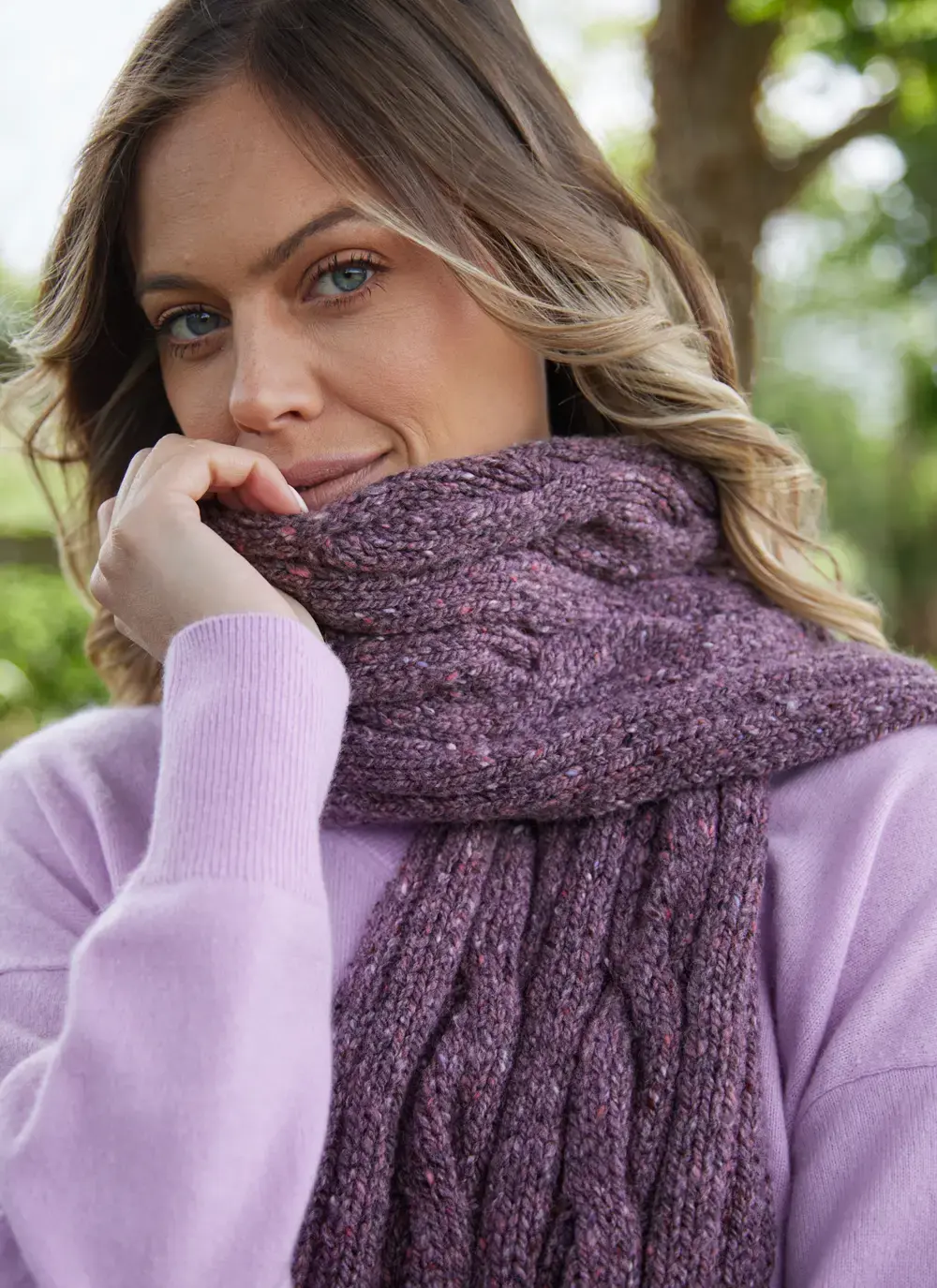 Fisherman Donegal Cable Scarf