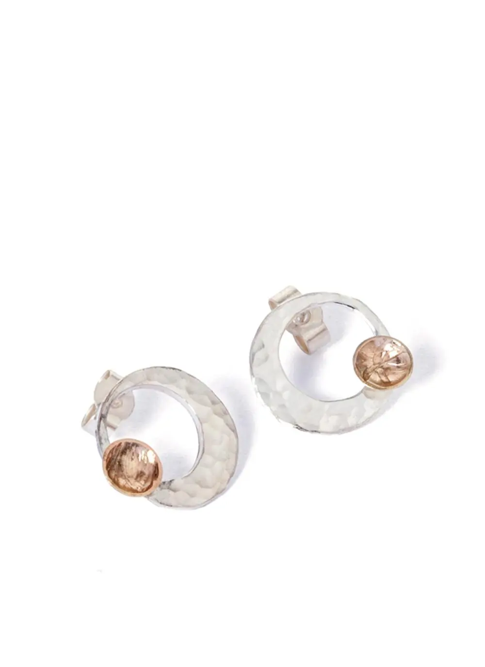 Sterling Silver & 9ct Gold Halo Earrings