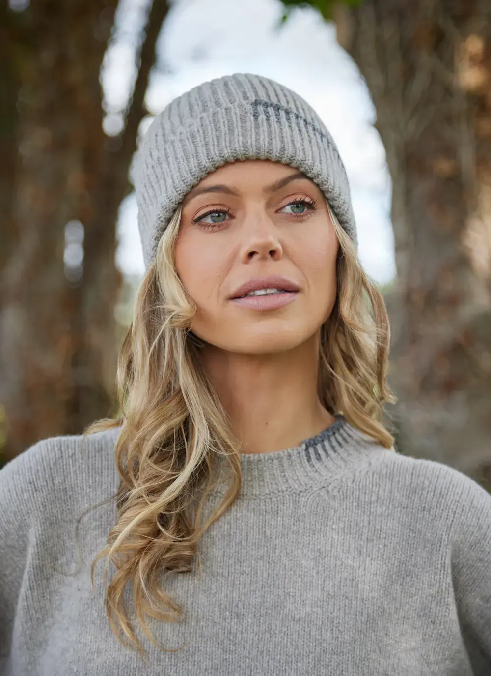 Wool Cashmere Blanket Stitch Beanie