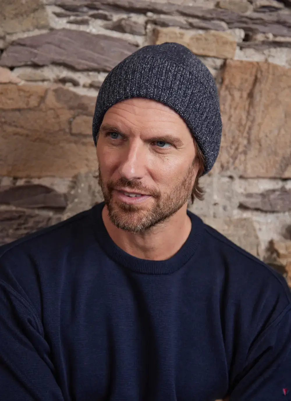 Fisherman Merino Shadow Block Beanie