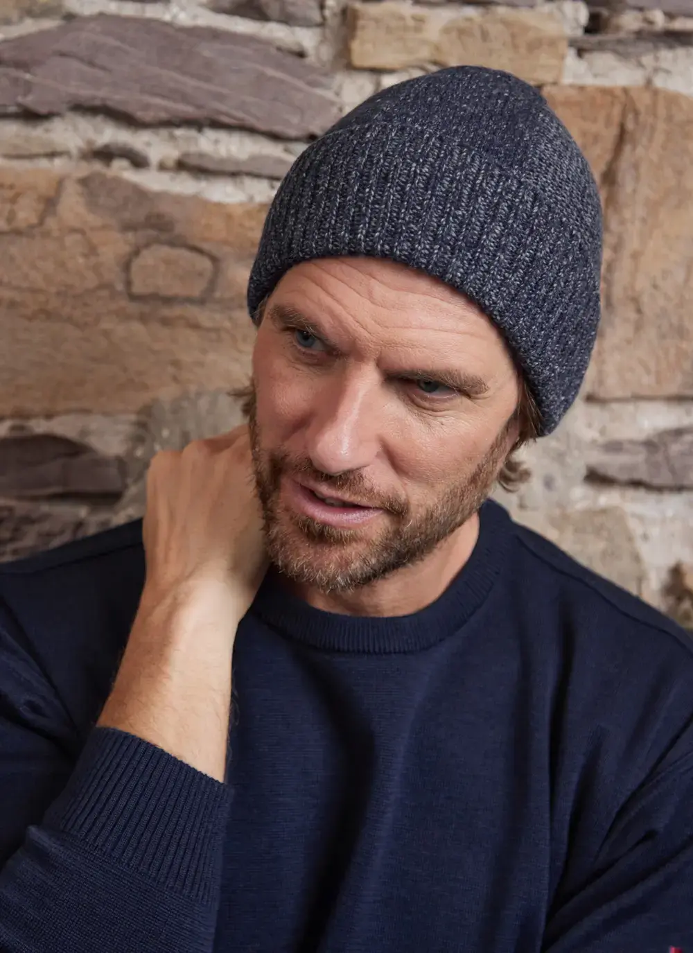 Fisherman Merino Shadow Block Beanie