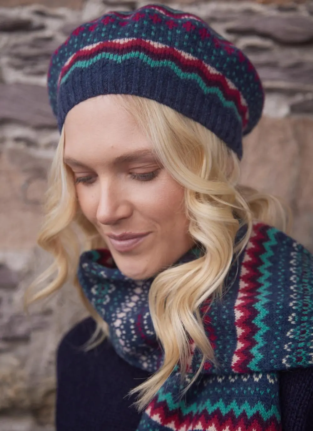 Fair Isle Hope Knit Beret 
