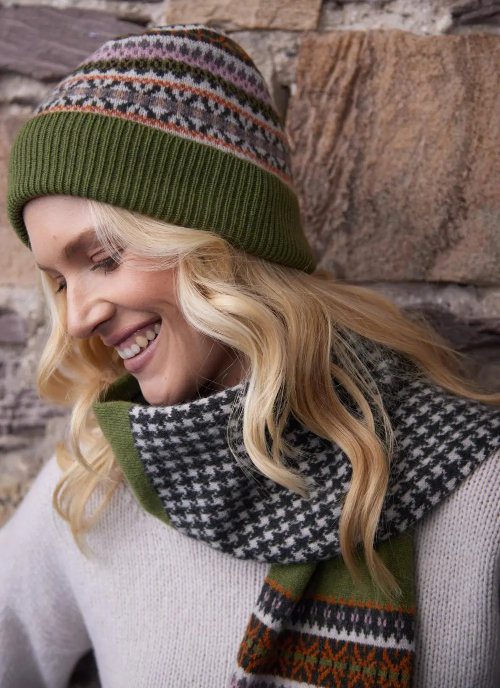 Fair Isle Kerse Hat, Scarf & Gloves Set