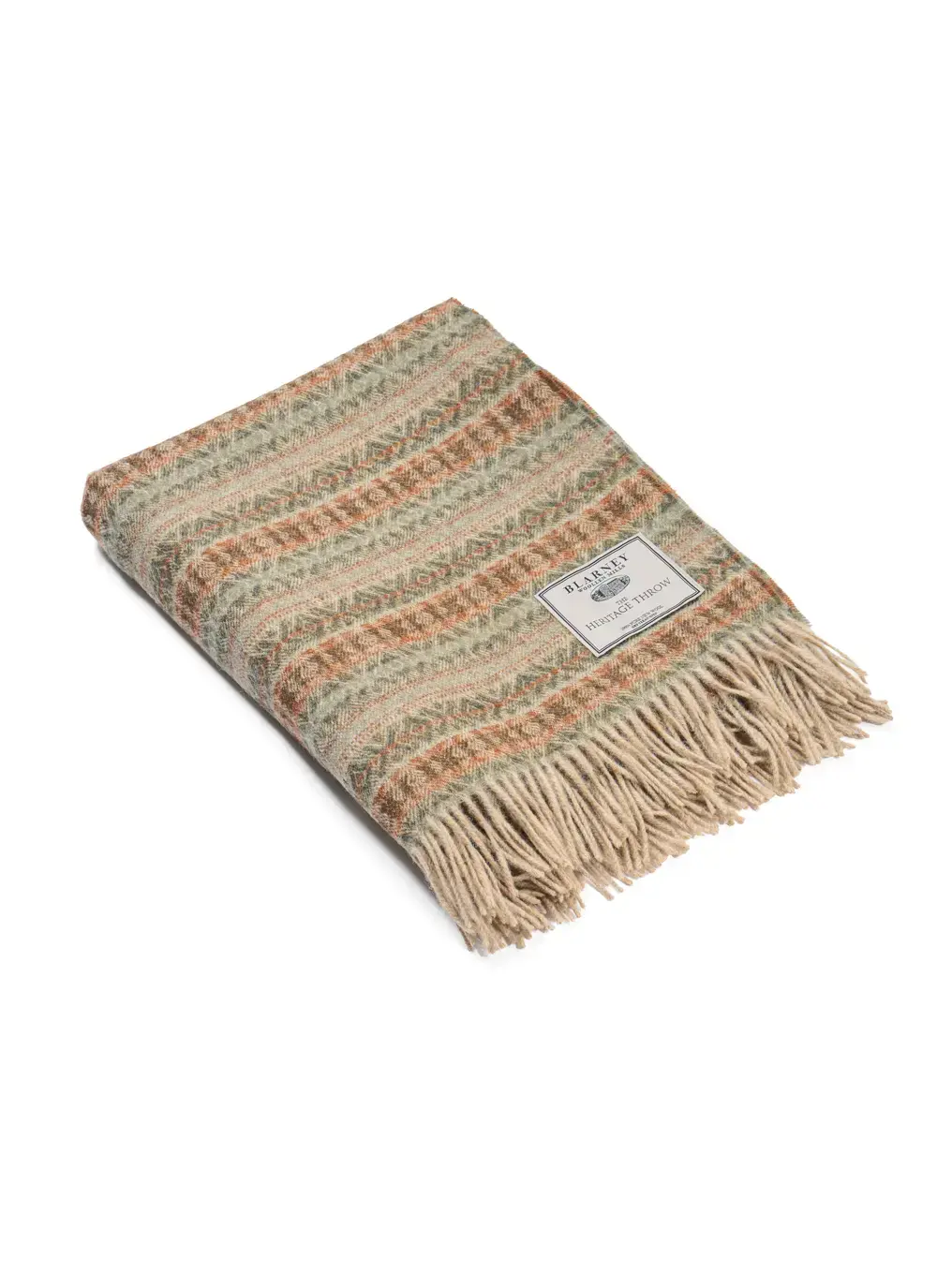 Fairisle Sage Highland Wool Throw