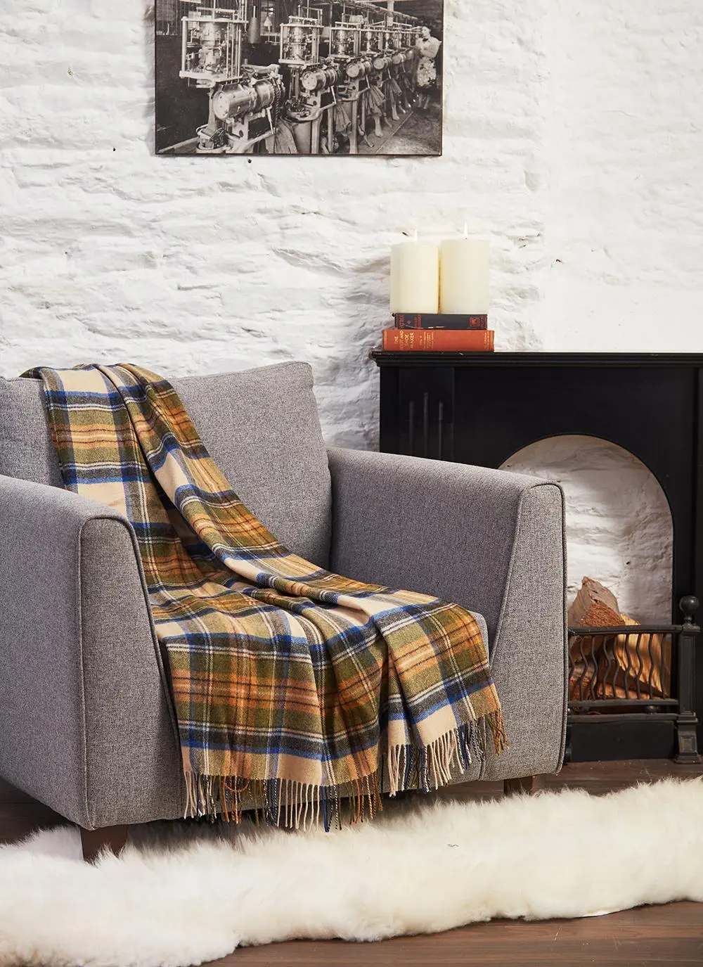 Fields Of Gold Lambswool Throw