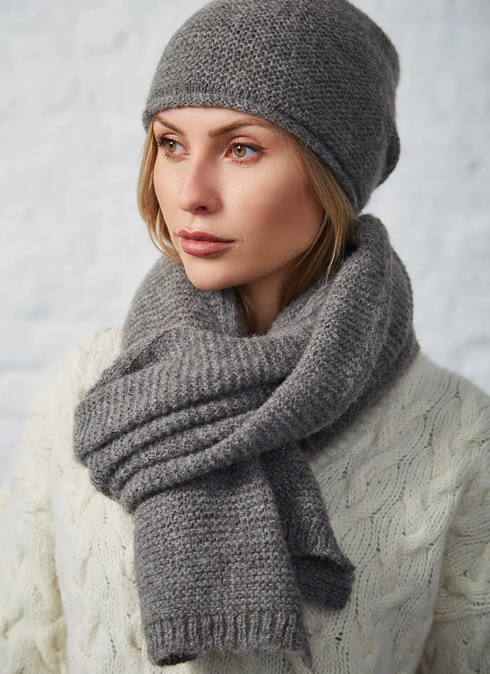Fisherman Alpaca Slouchy Beanie