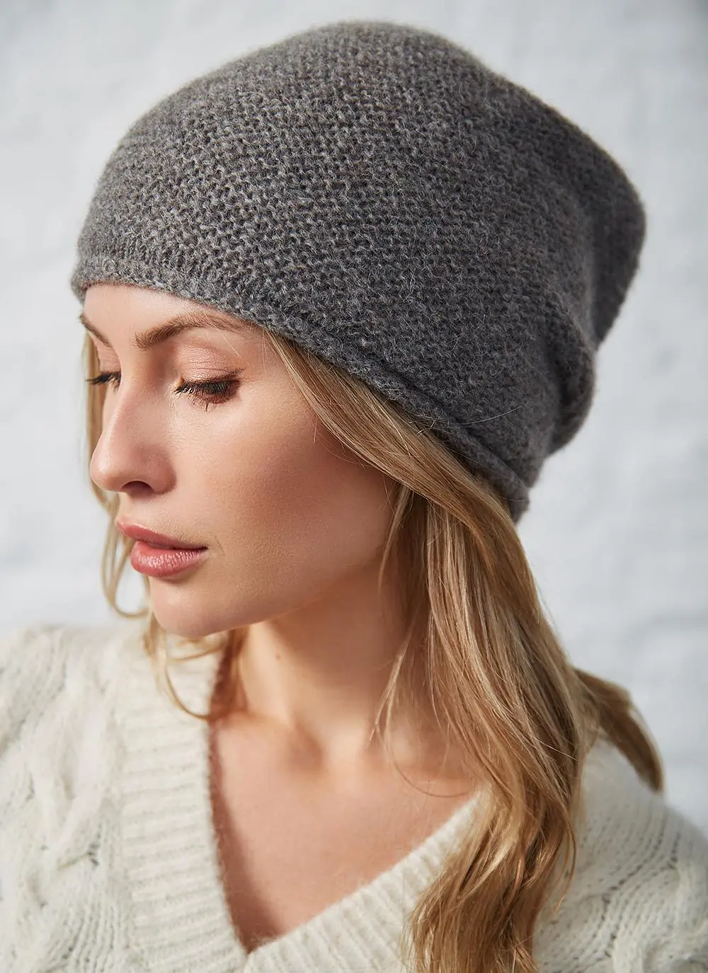 Fisherman Alpaca Slouchy Beanie