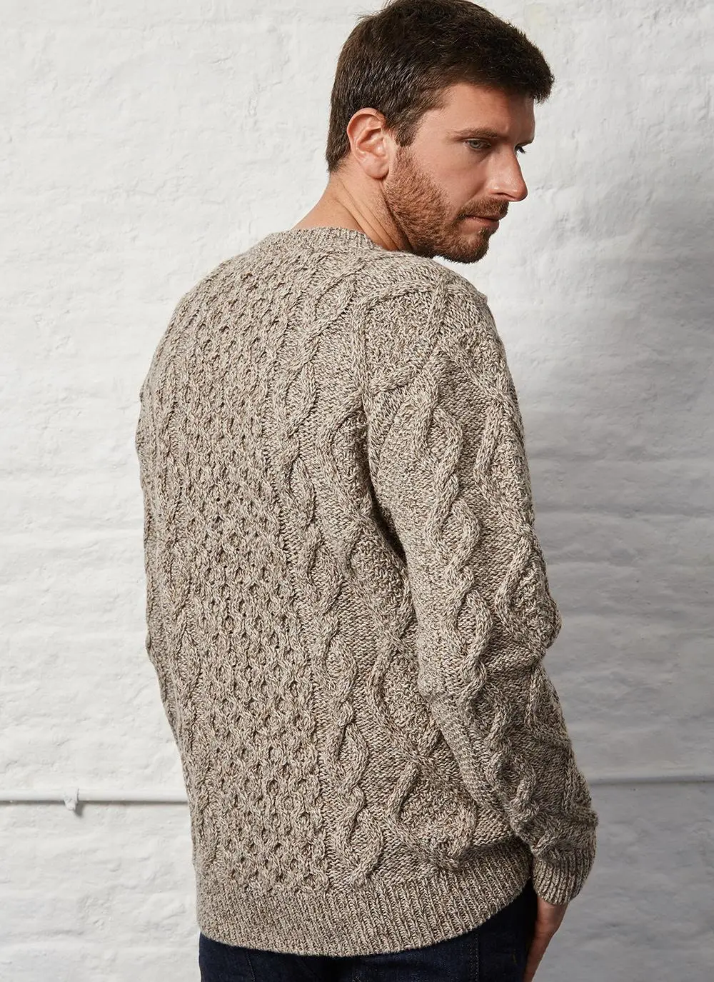 Fisherman Aran Crew Sweater
