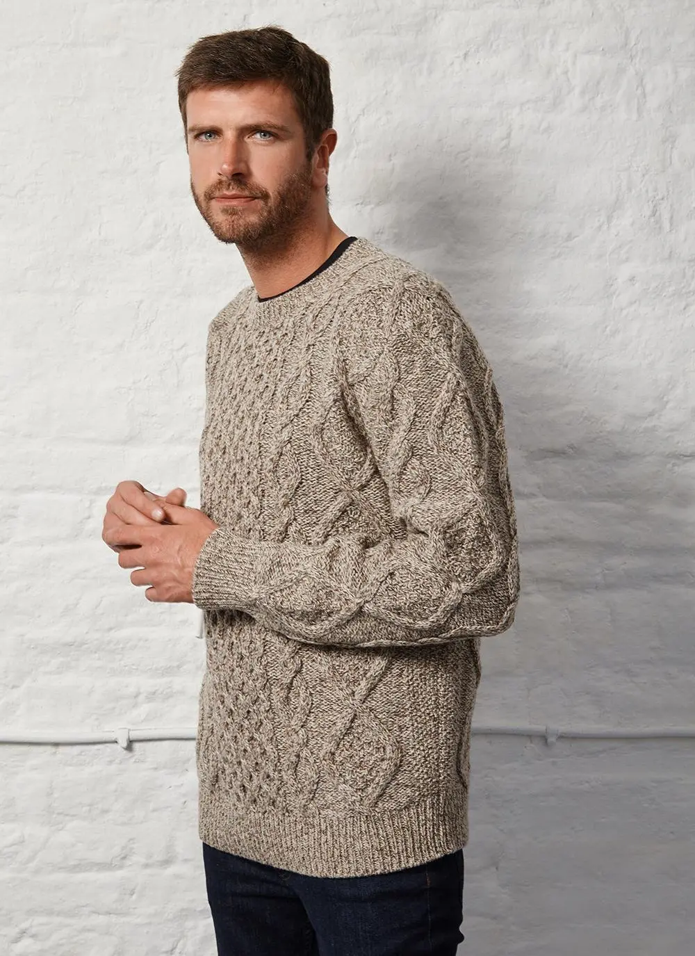 Fisherman Aran Crew Sweater
