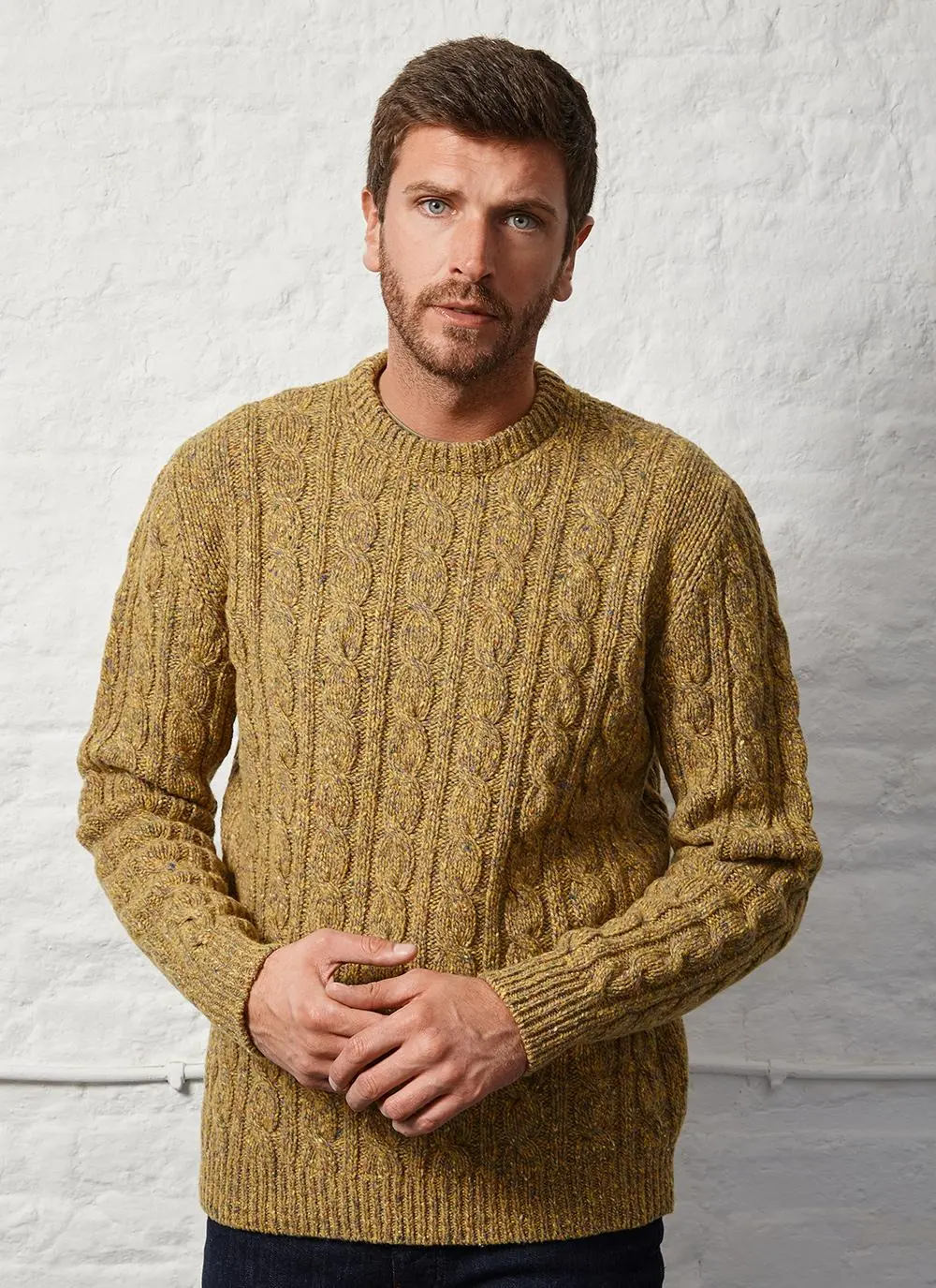 Fisherman Cable Crew Neck Sweater