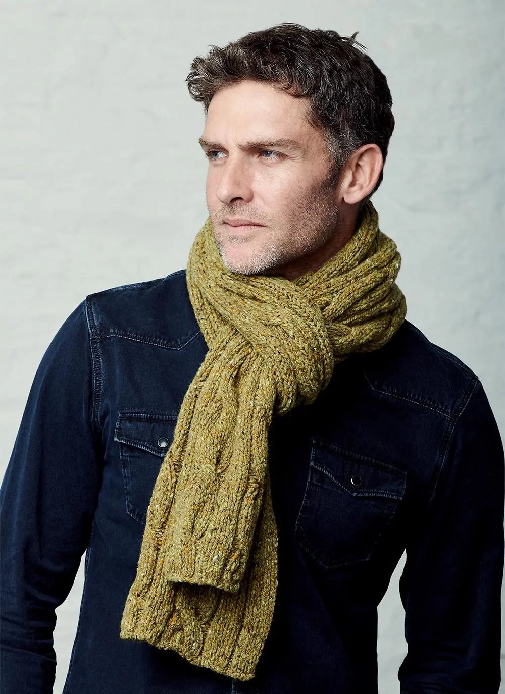 Fisherman Donegal Cable Scarf