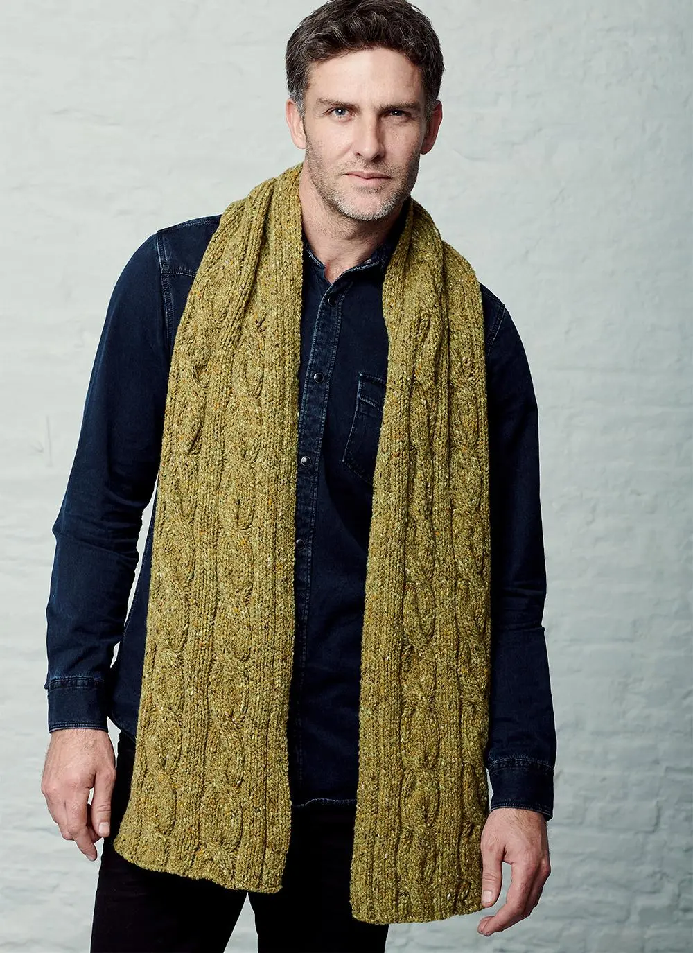 Fisherman Donegal Cable Scarf