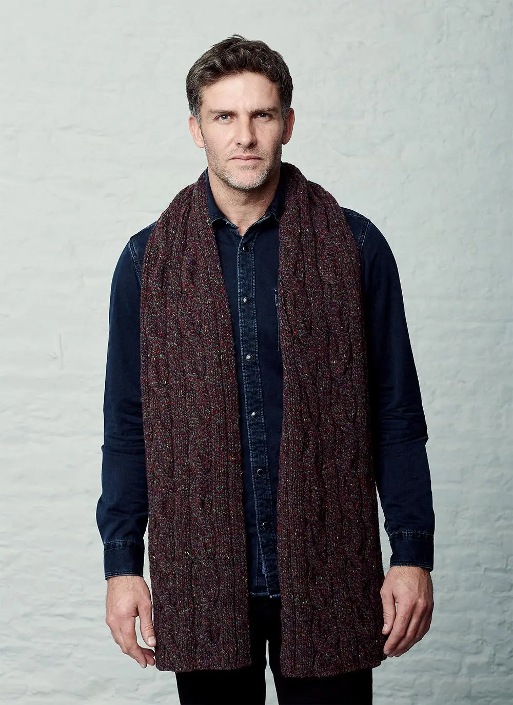 Fisherman Donegal Cable Scarf
