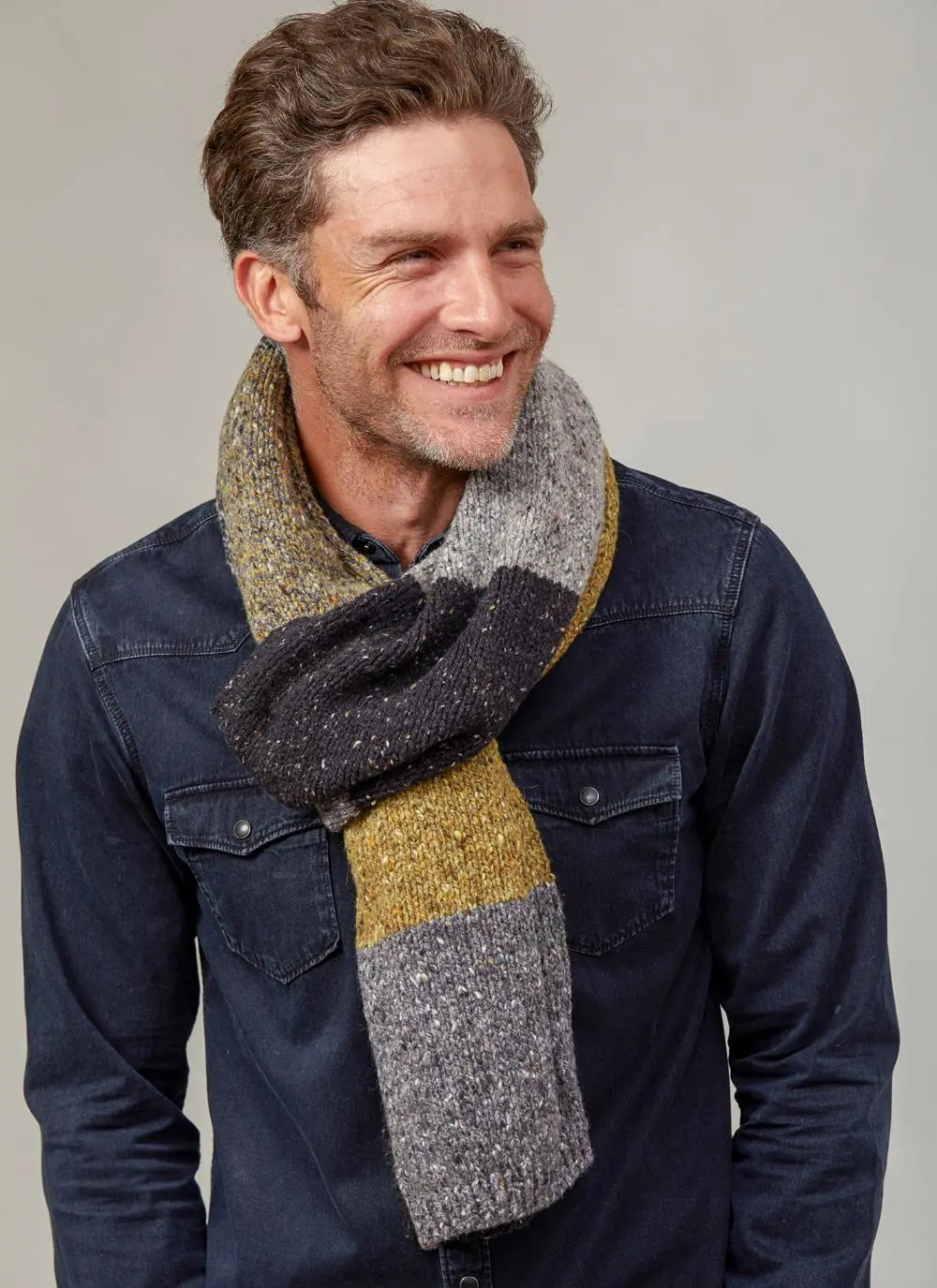 Fisherman Color Block Scarf Greenfinch