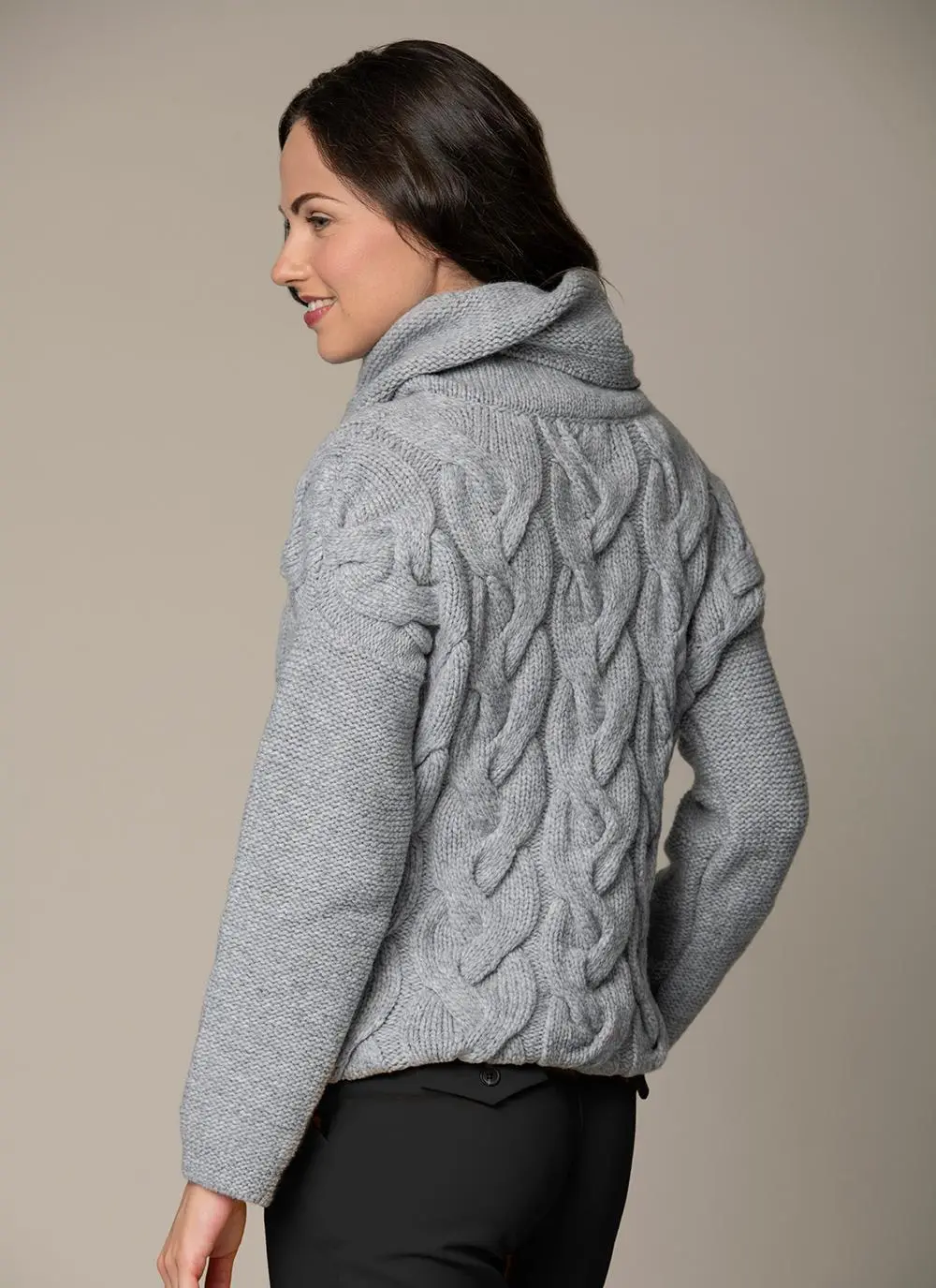 Fisherman Cowl Cable Sweater
