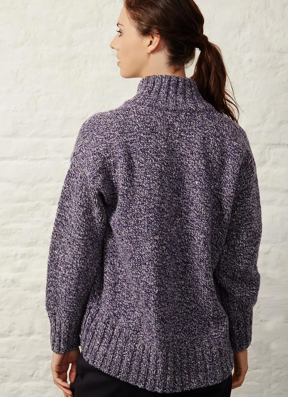 Fisherman Donegal Fleck Button Cardigan
