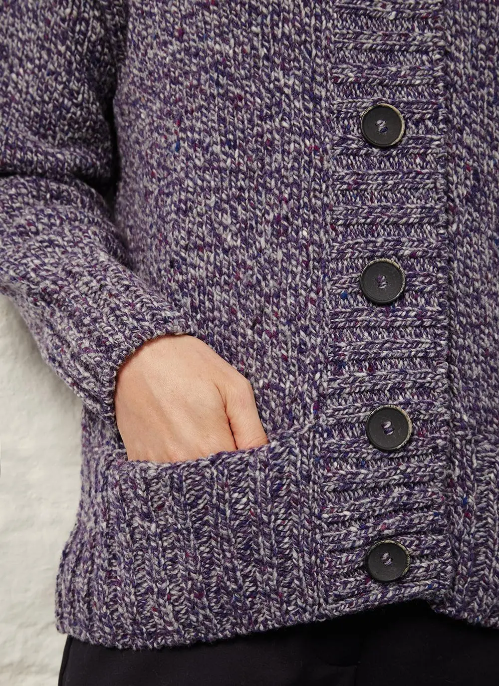 Fisherman Donegal Fleck Button Cardigan