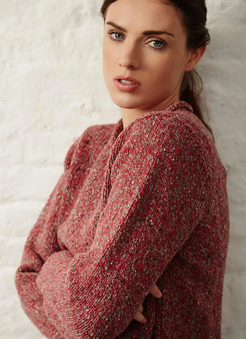 Fisherman Donegal Fleck Roll Neck Sweater