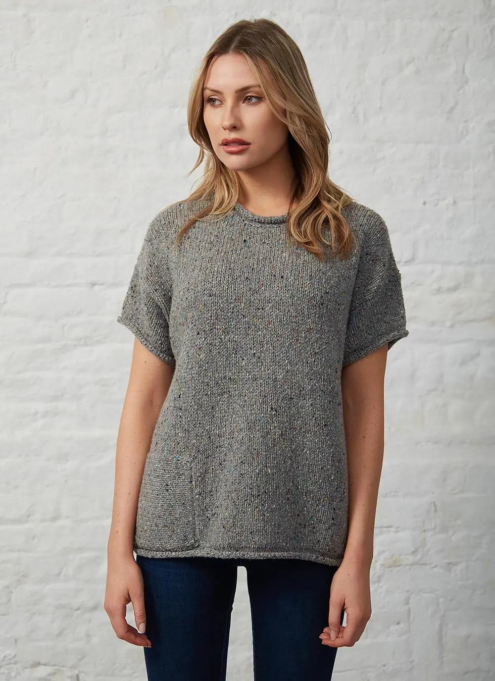 Fisherman Donegal Fleck T-Shirt Pocket Sweater