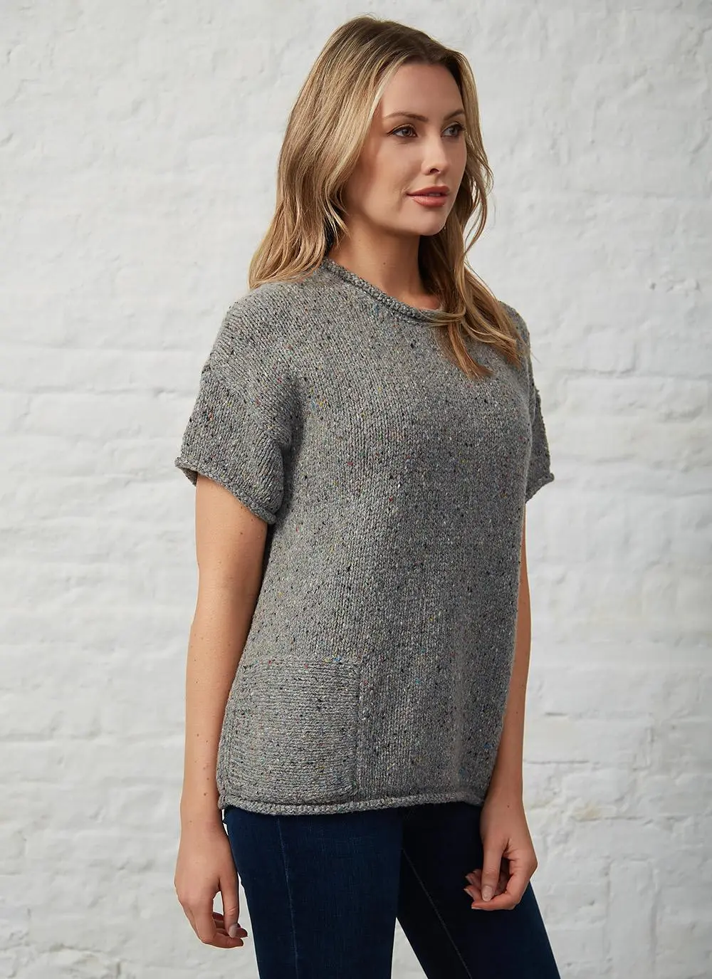 Fisherman Donegal Fleck T-Shirt Pocket Sweater