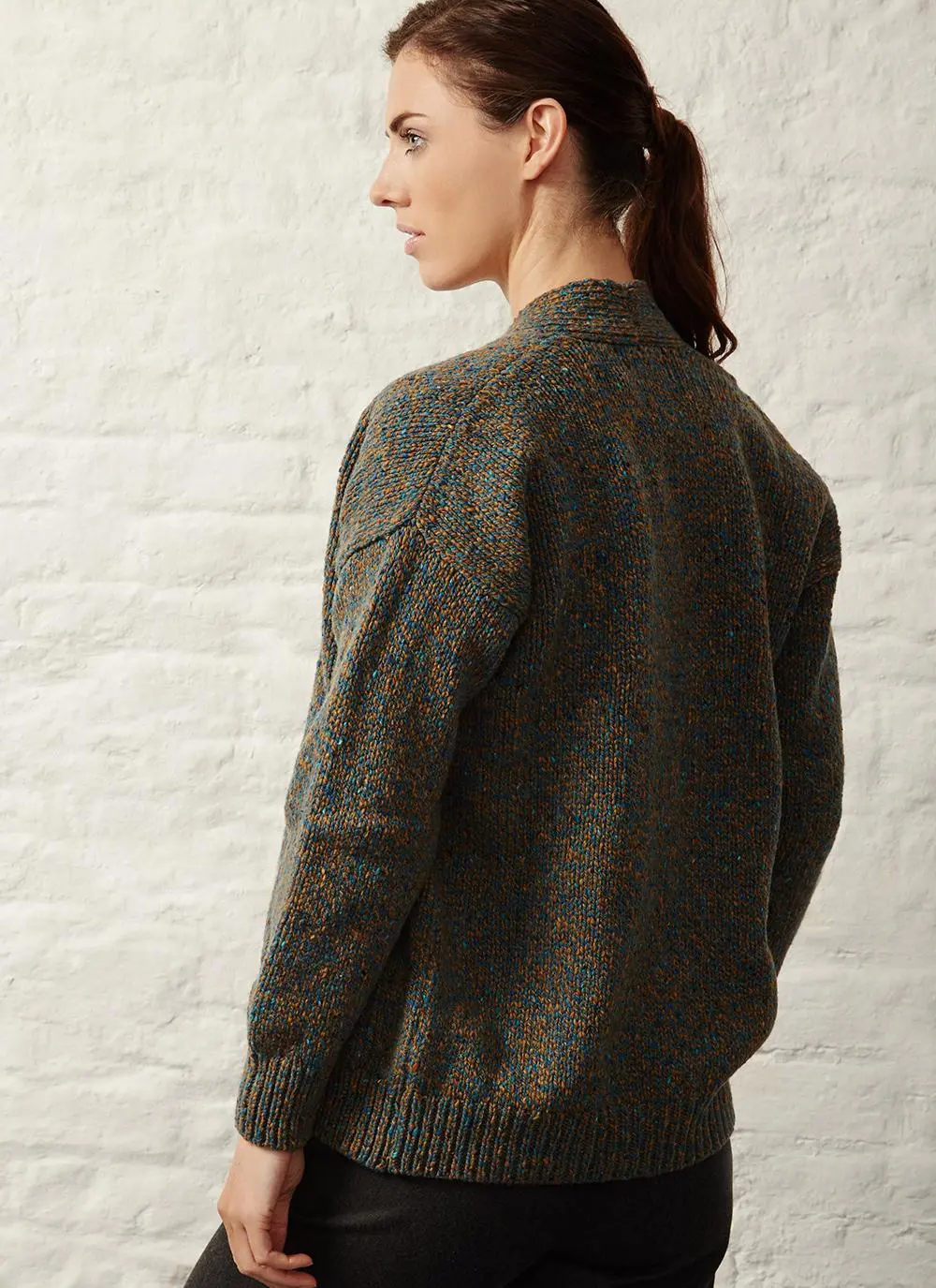 Fisherman Donegal Fleck Toggle Cardigan 