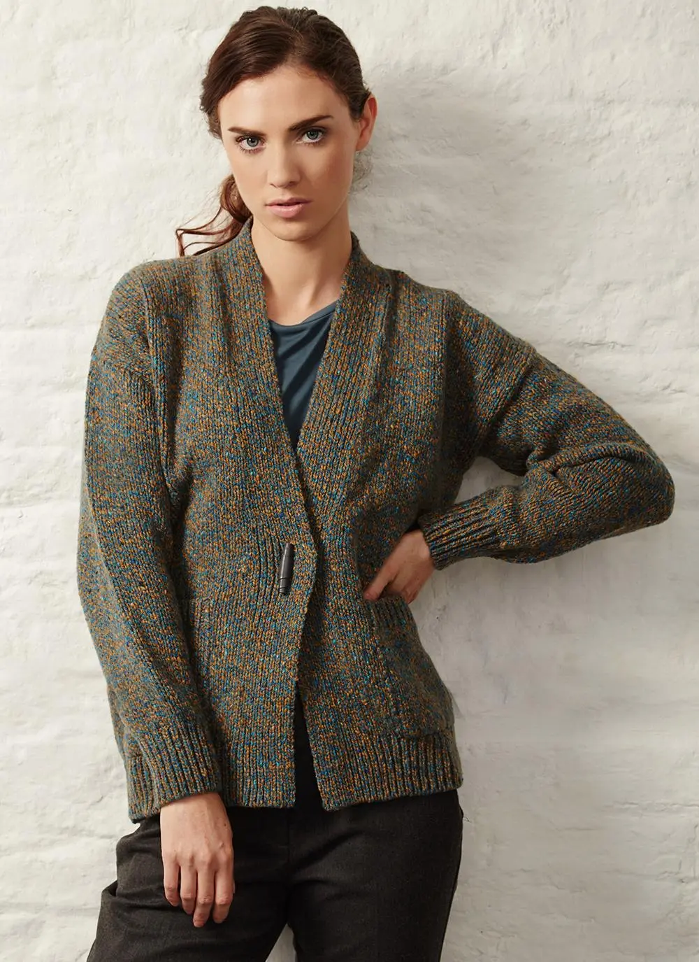 Fisherman Donegal Fleck Toggle Cardigan 