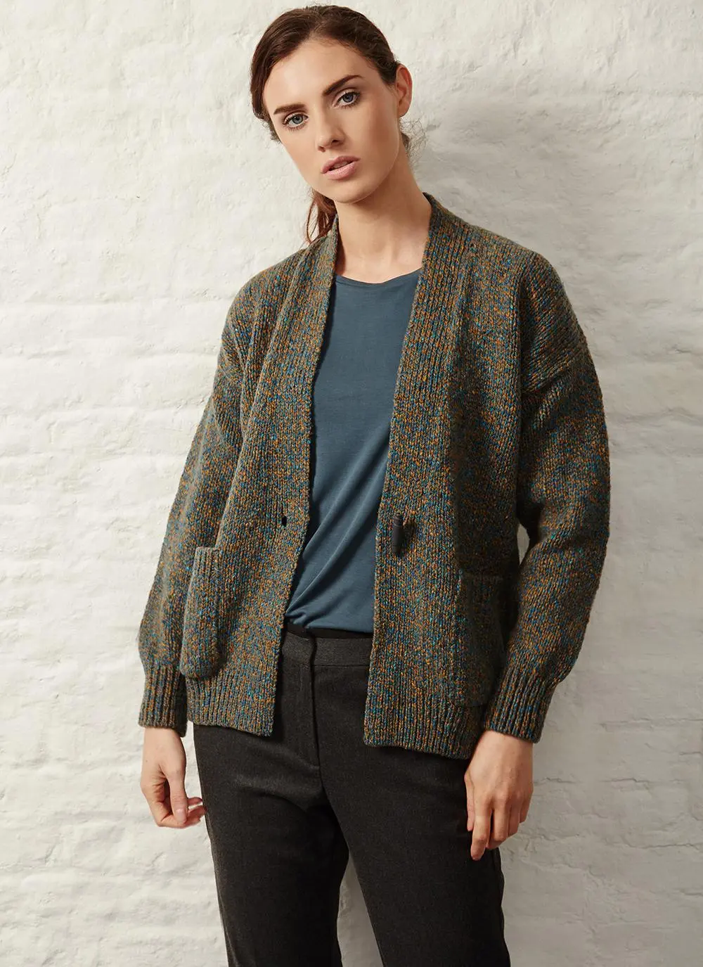 Fisherman Donegal Fleck Toggle Cardigan 