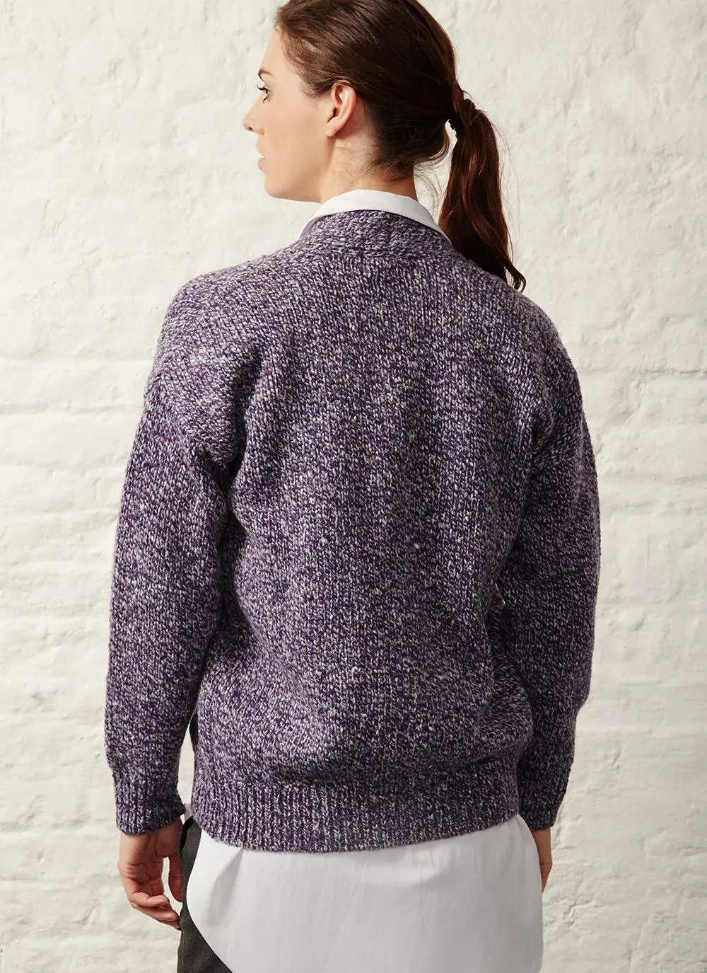 Fisherman Donegal Fleck Toggle Cardigan 