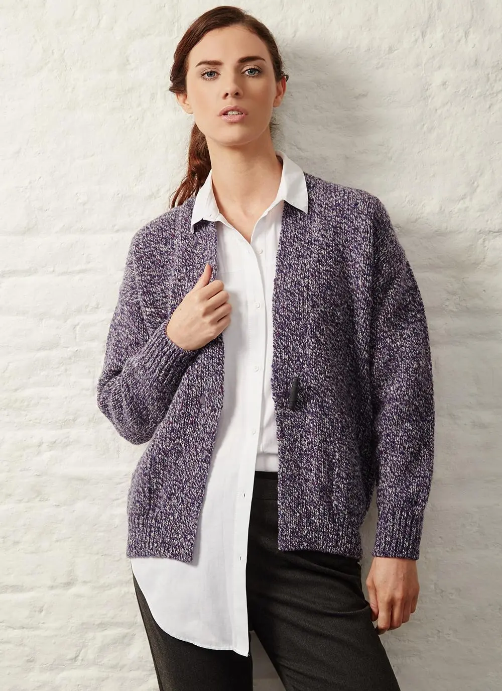 Fisherman Donegal Fleck Toggle Cardigan 