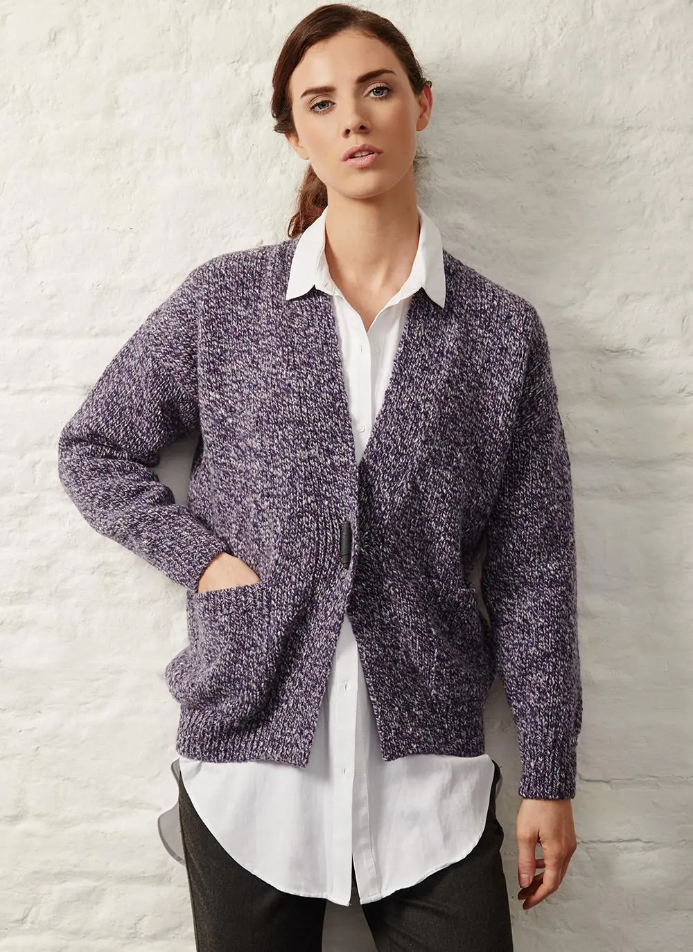 Fisherman Donegal Fleck Toggle Cardigan 