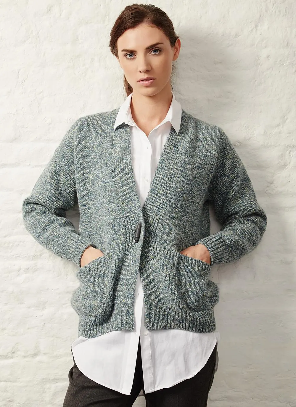 Fisherman Donegal Fleck Toggle Cardigan 