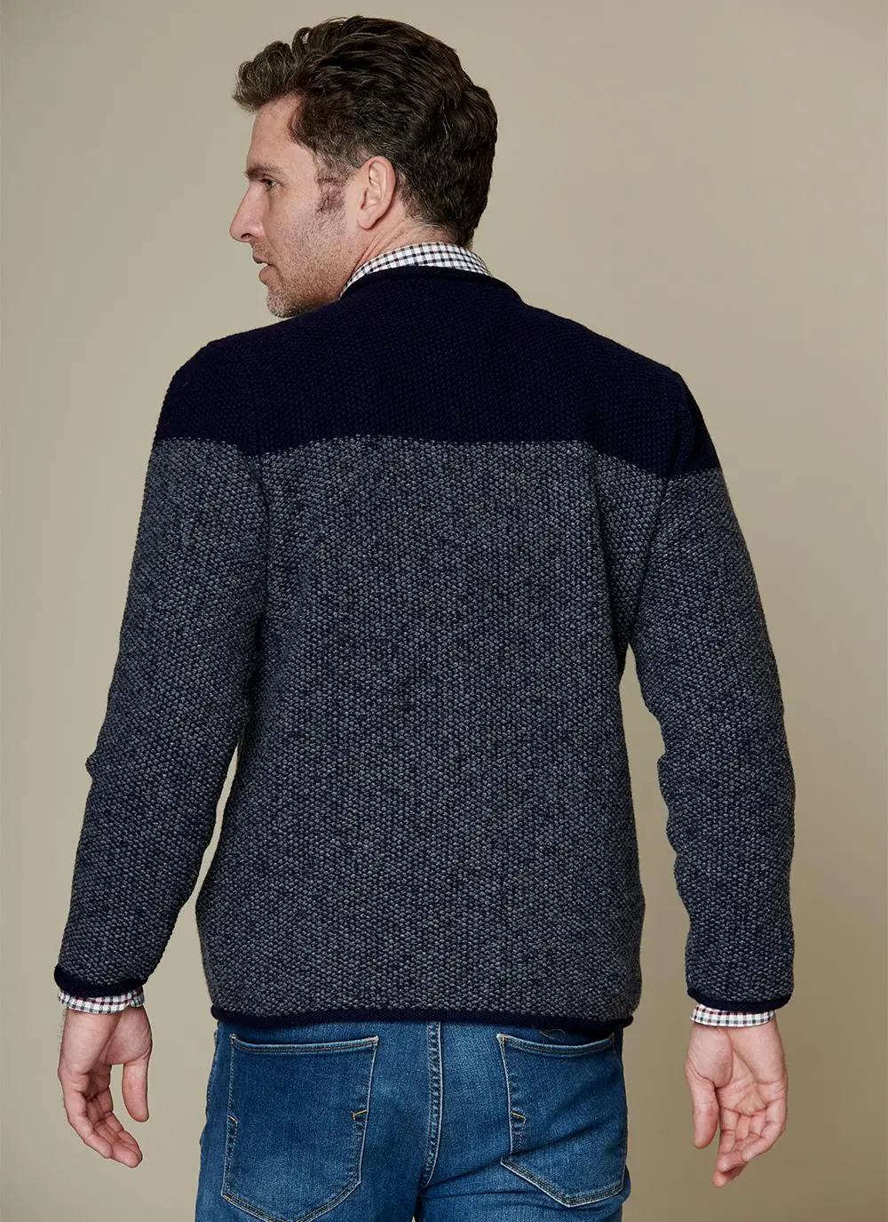 Fisherman Seed Stitch Roll Neck Sweater