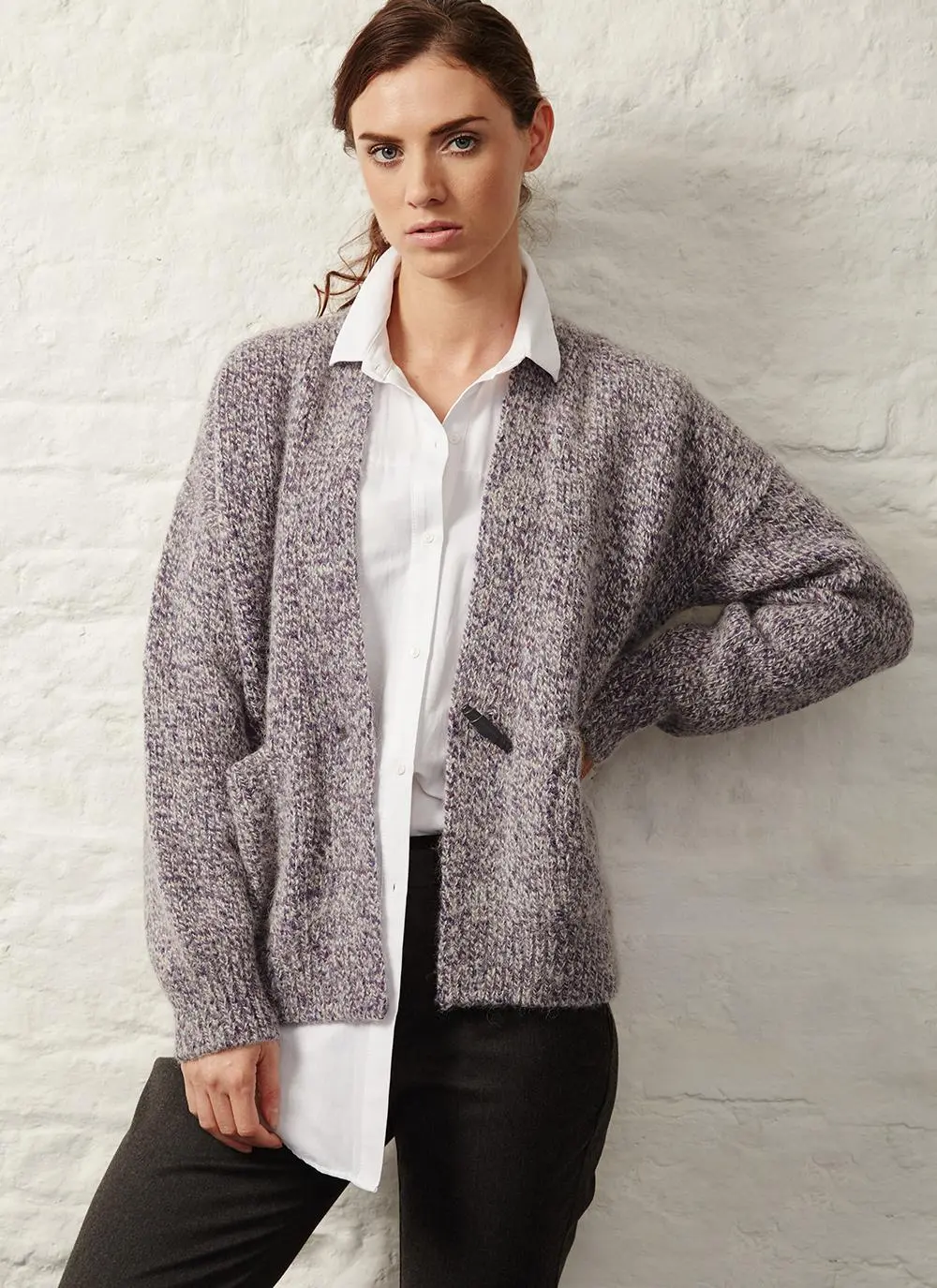 Fisherman Wool Alpaca Toggle Cardigan
