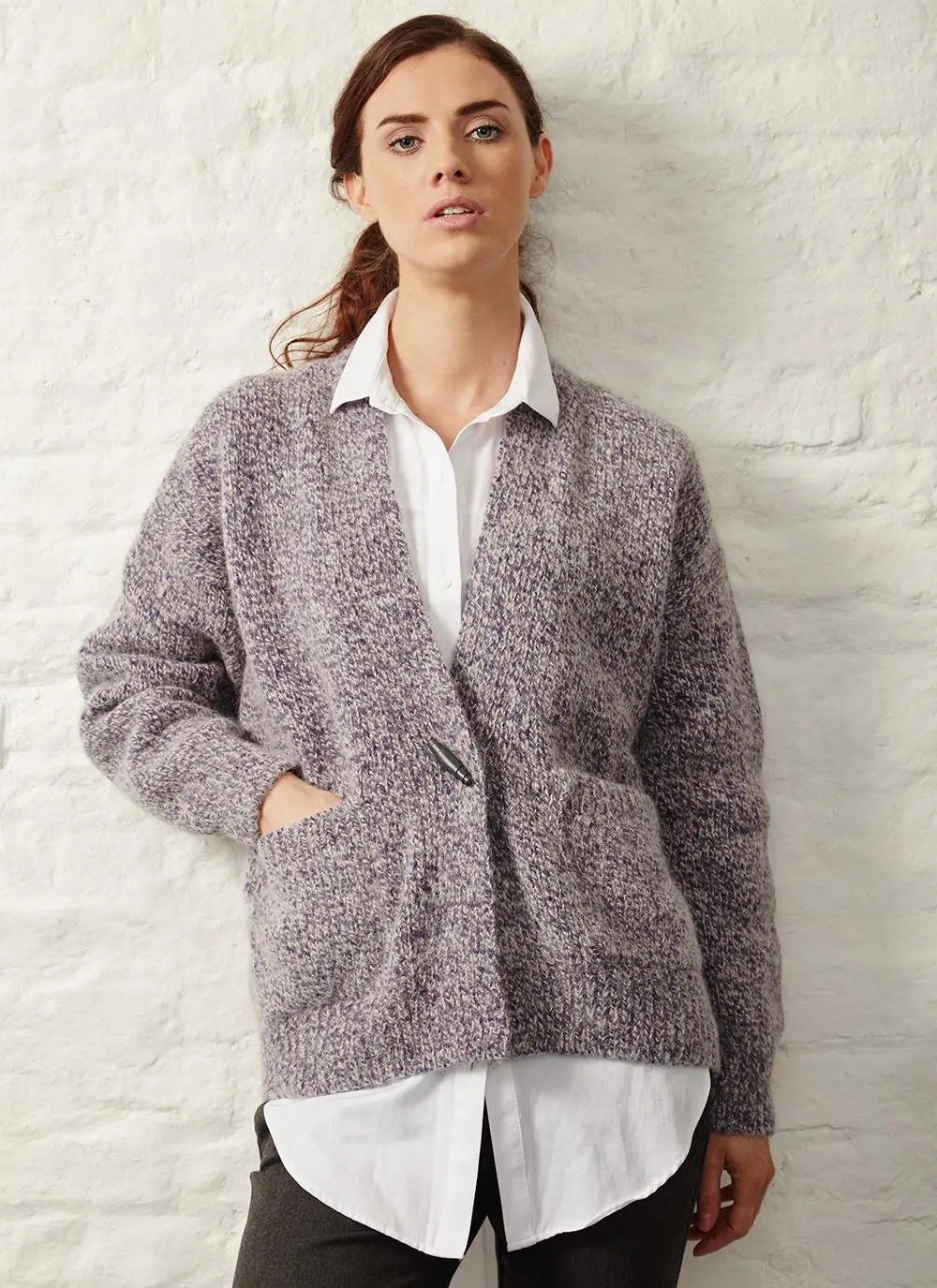 Fisherman Wool Alpaca Toggle Cardigan