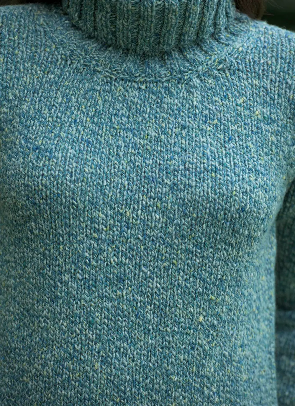 Fisherman Donegal Fleck Polo Neck Sweater