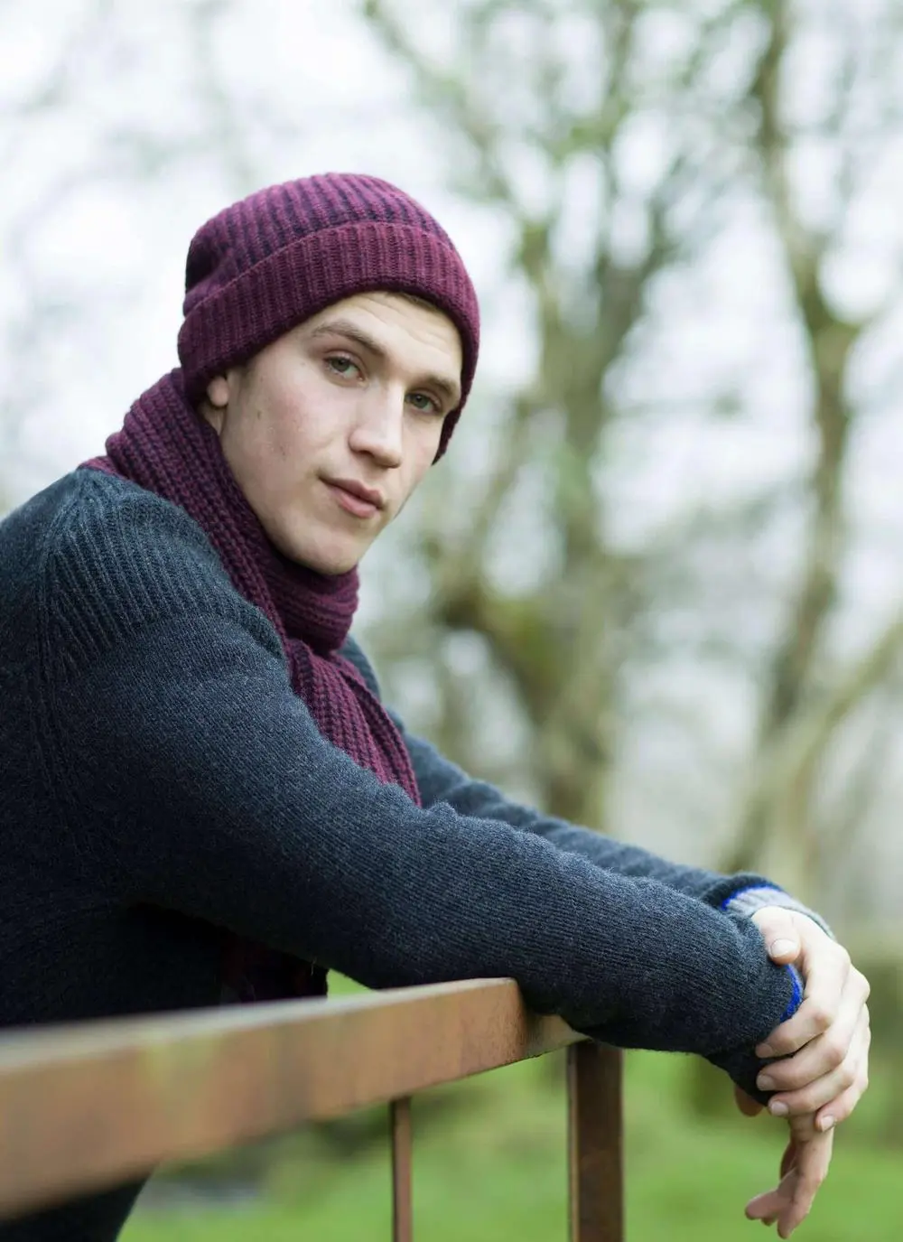 Fisherman Ribbed Two Tone Beanie Hat
