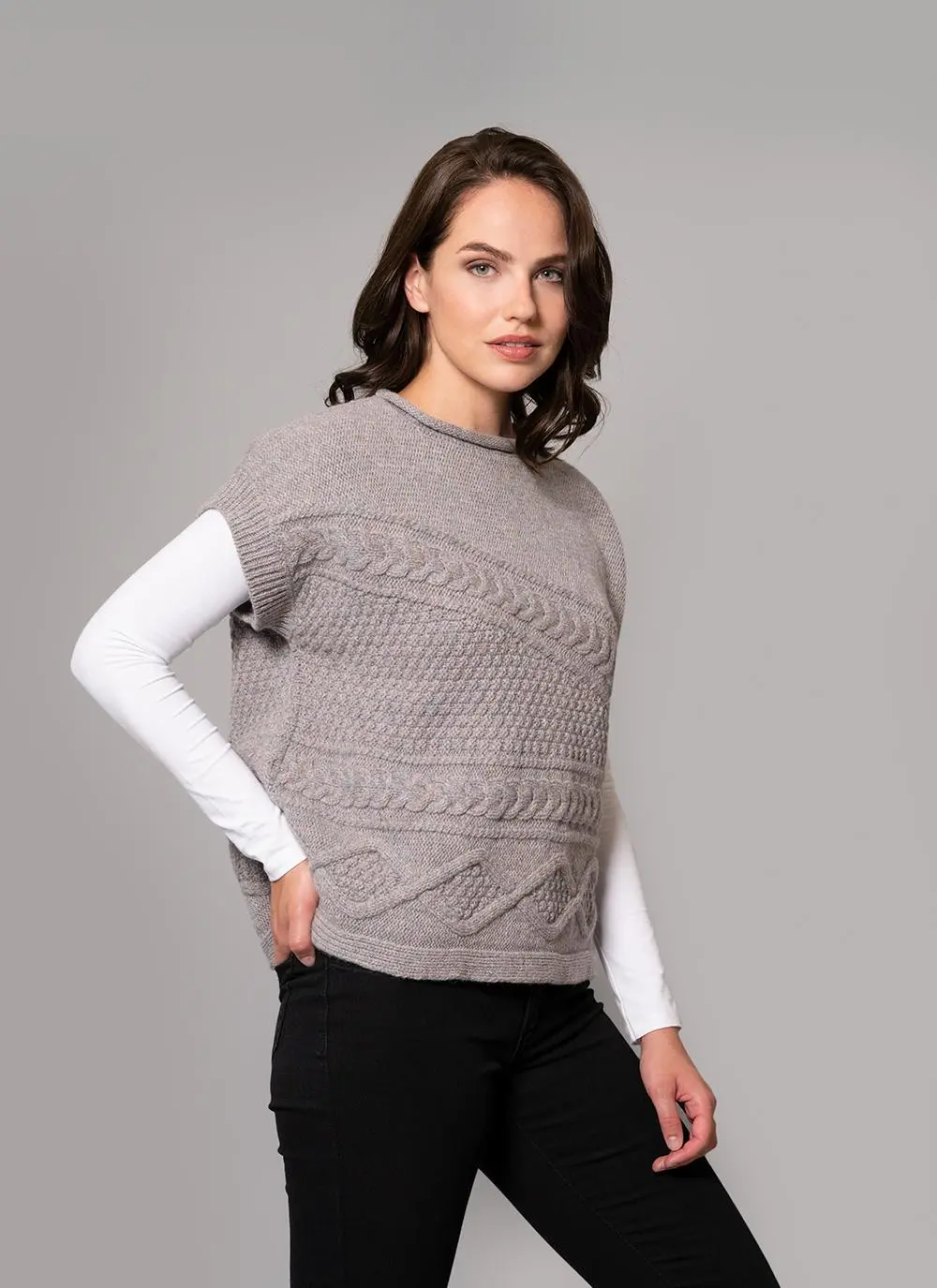 Fisherman Lambswool Aran Cable Sweater